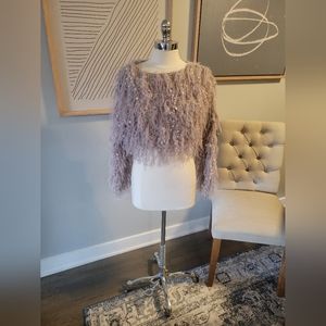 Fuzzy Wuzzy violet shaggy sweater